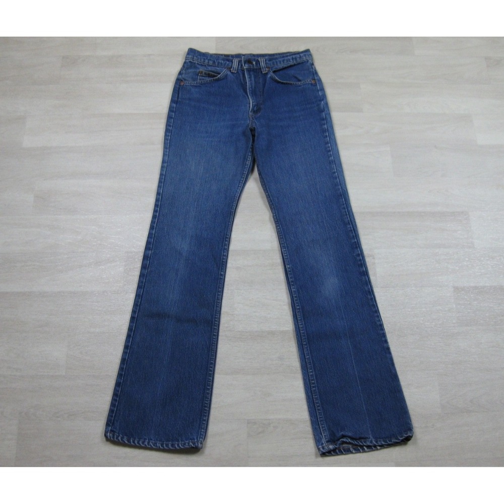 Vintage 80s Levis 517 Jeans Mens (27x32) Orange Tab Bootcut Saddleman Distressed